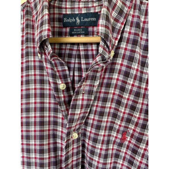 Vintage 1990’s ‘Ralph Lauren’ Soft Cotton Long Sleeved Collared Shirt - L - Picture 2 of 4